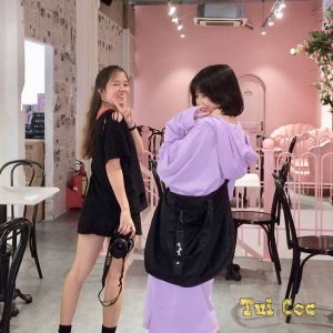 Feedback Túi tote camo/đen