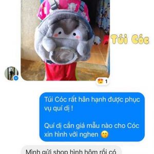 Feedback Balo mini chim cánh cụt bông