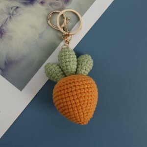 Móc khóa cà rốt đan