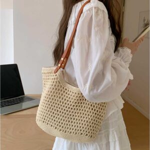 Tote đan dây da