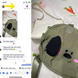 Feedback Tote/balo cún và Túi hộp sọc viền 36