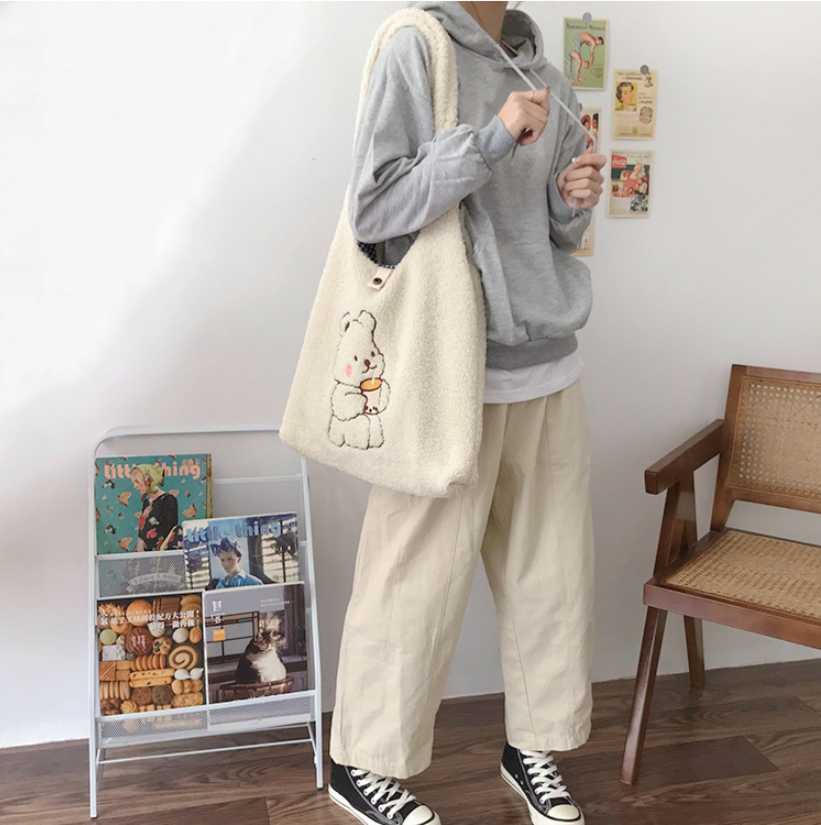 tote gấu trà sữa 3 tote gấu trà sữa - Ảnh 3