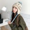 Nón len đỏ cục bông 7 189 3