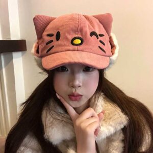 Nón tai mèo hồng