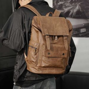 Balo da nắp nâu 74
