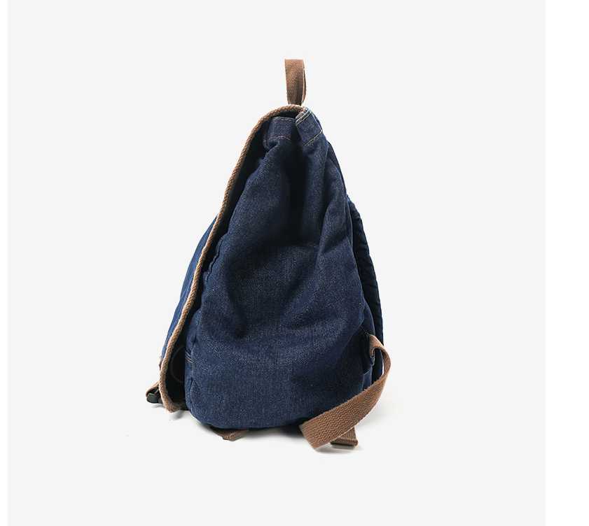 Balo jean viền nâu 7 Balo jean viền nâu - Ảnh 7