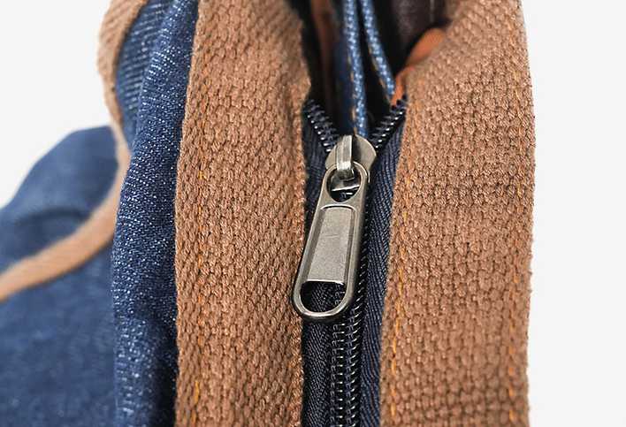 Balo jean viền nâu 11 Balo jean viền nâu - Ảnh 11