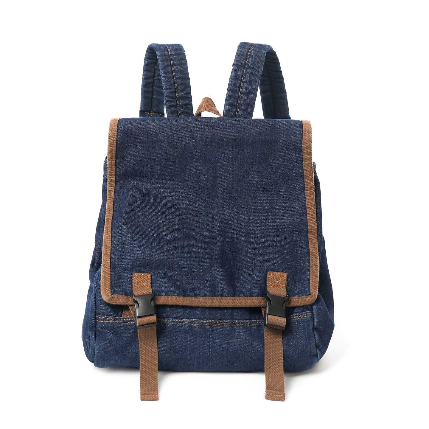 Balo jean viền nâu 3 Balo jean viền nâu - Ảnh 3