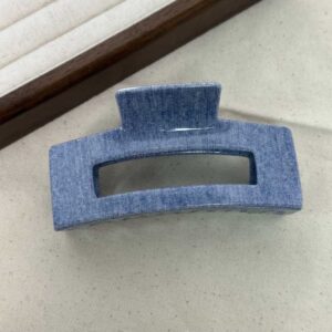 Kẹp tóc xanh vuông