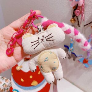 Móc khóa handmade mèo mặt to