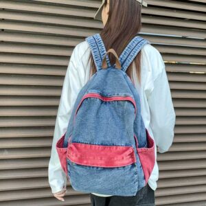 Balo jean line đỏ