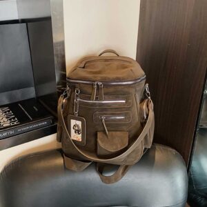 Balo da hộp nâu