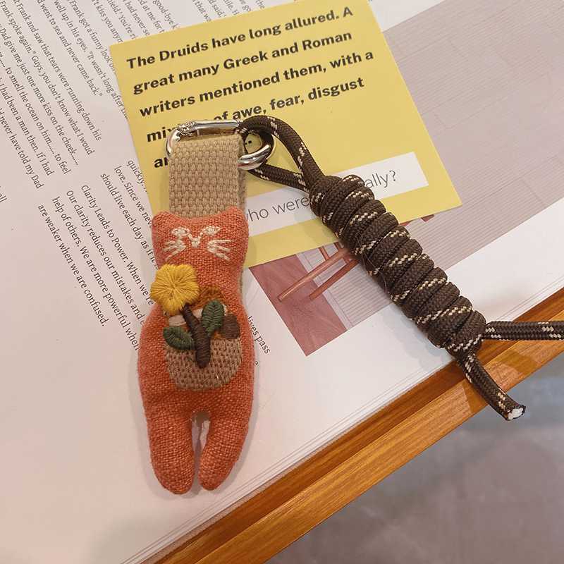 Móc khóa handmade mèo bông hoa 2 7