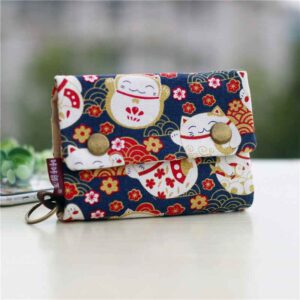 Ví vải handmade mèo may mắn