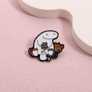 Pin cài trang trí túi, balo, áo, nón… mèo mẹ con