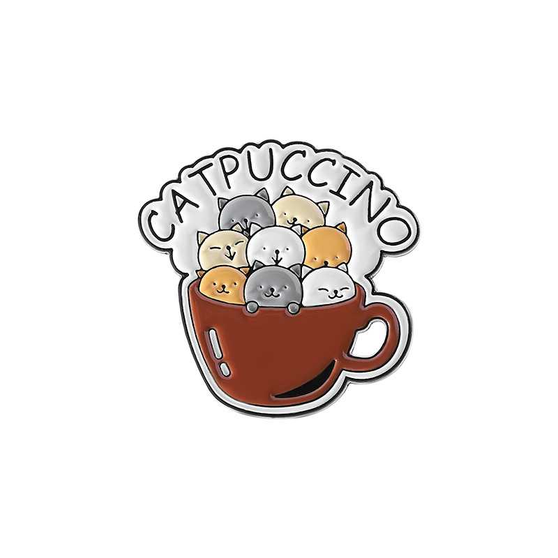 Pin cài trang trí túi, balo, áo, nón... CAPUCHINO MÈO 2 2 71