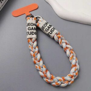 Móc điện thoại/móc chìa khóa đan màu quả cam