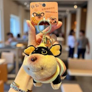 Móc khóa  chó mặc đồ ong