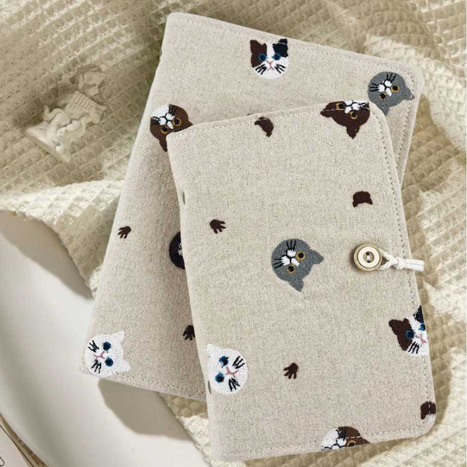 Sổ tay handmade họa tiết mặt mèo 4 8 20