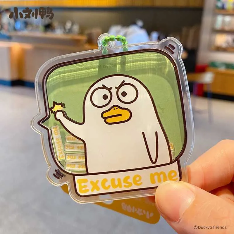 Móc khóa đồ chơi vịt mỏ vàng Exccuse me