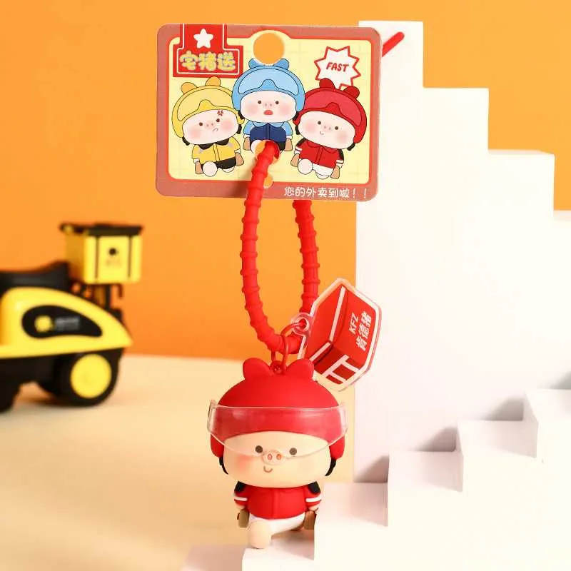 Móc khóa heo  chơi bóng bầu dục