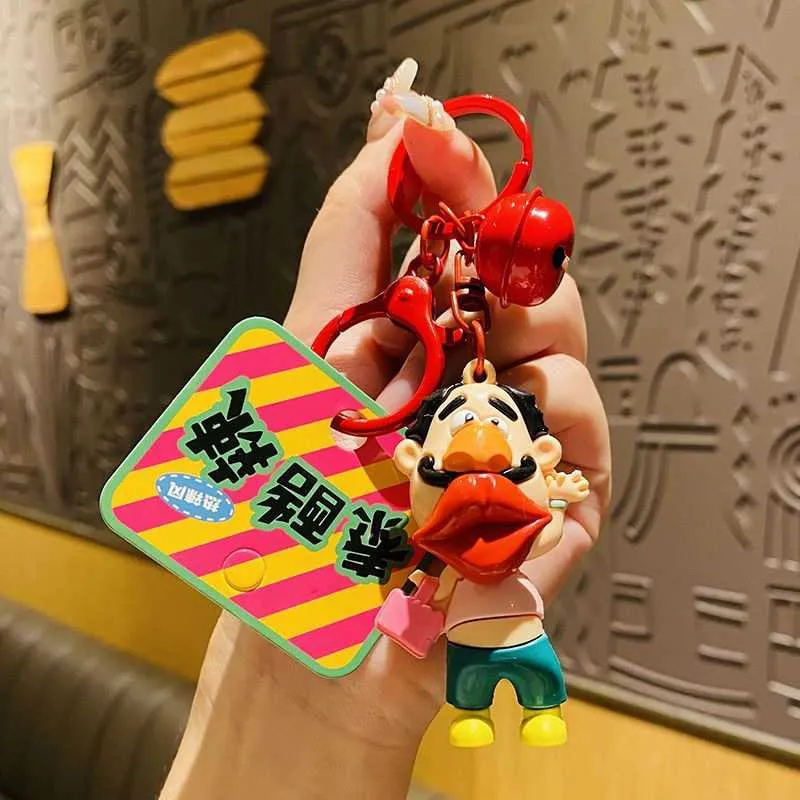 Móc khóa già môi dầy